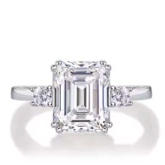 Moissanite Ring Lab Diamond Moissanite Platinum Plated S925
COMPARE COSTCO ** - Picture 1 of 7